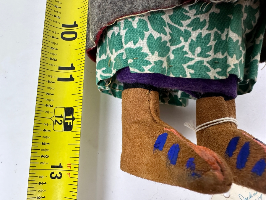 Vintage 1945 Handmade American Indian Doll From Albuquerque, New Mexico 13'H [Photo 8]