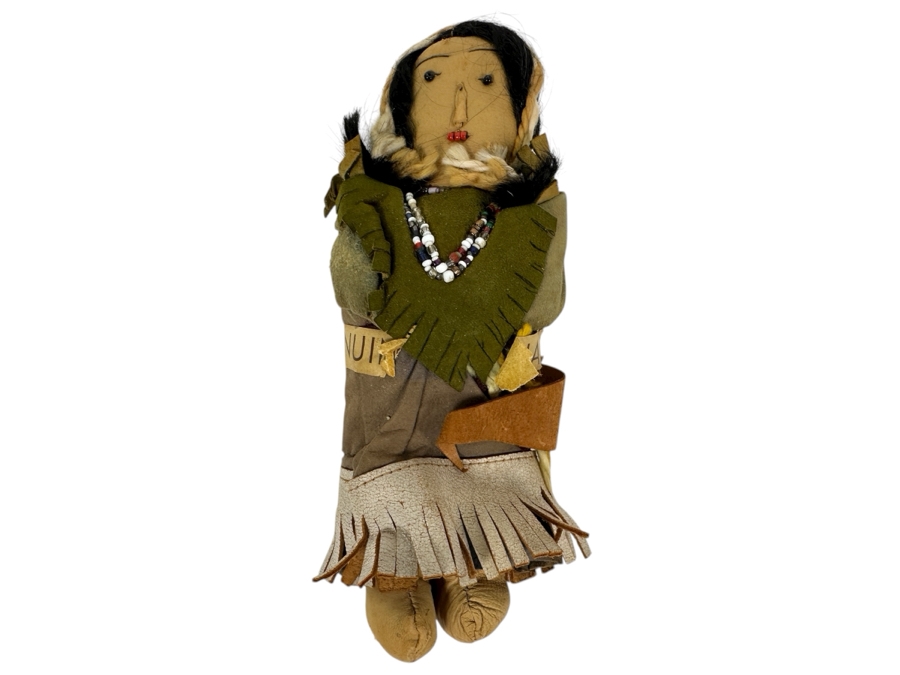 Vintage Handmade American Indian Doll 7'H