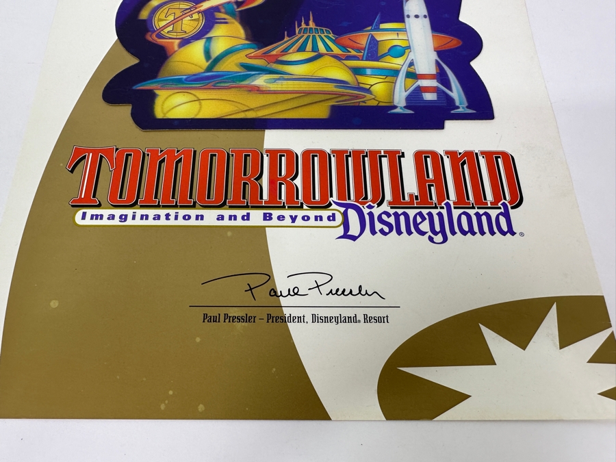Promotional Lenticular Print For The 1998 Relaunch Of Tomorrowland At Disneyland 9 X 11 [Photo 3]