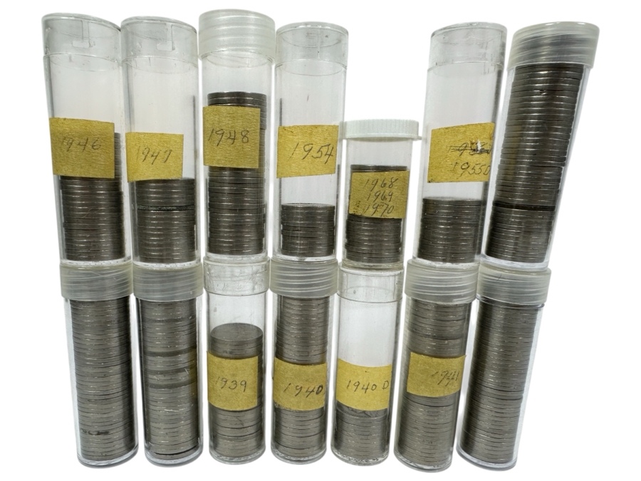 Coin Collection Of Jefferson Nickels From The 40s, 50s And 60s