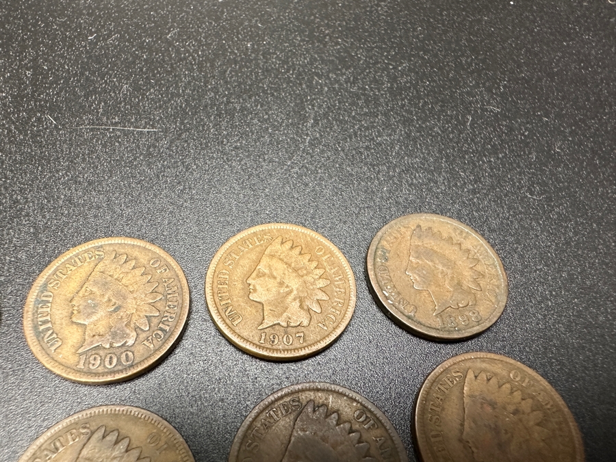 Collection Of (20) Antique Indian Head Cent Pennies From Various Years [Photo 12]