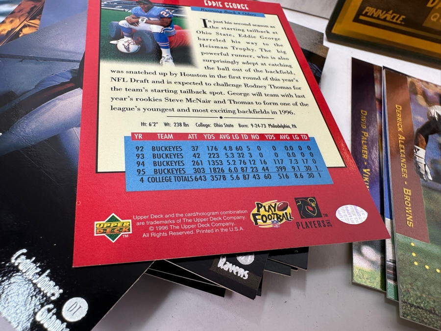 NFL Football Trading Cards Including Marshall Faulk Rookie Card And Other Rookie Cards - See Photos [Photo 9]