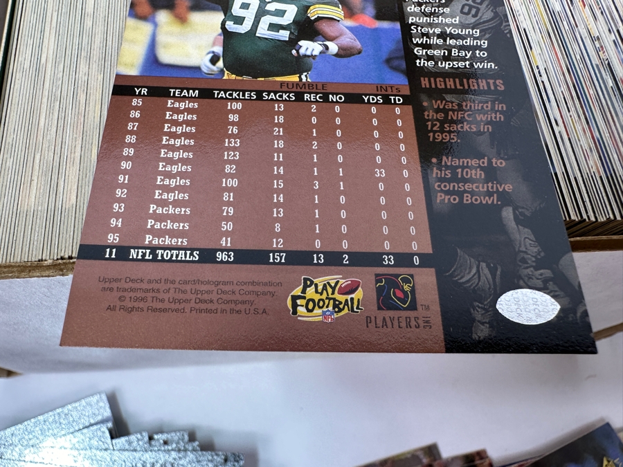 NFL Football Trading Cards Including Marshall Faulk Rookie Card And Other Rookie Cards - See Photos [Photo 14]