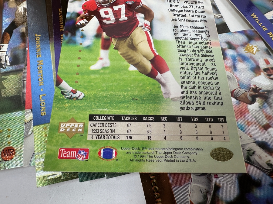 NFL Football Trading Cards Including Marshall Faulk Rookie Card And Other Rookie Cards - See Photos [Photo 10]