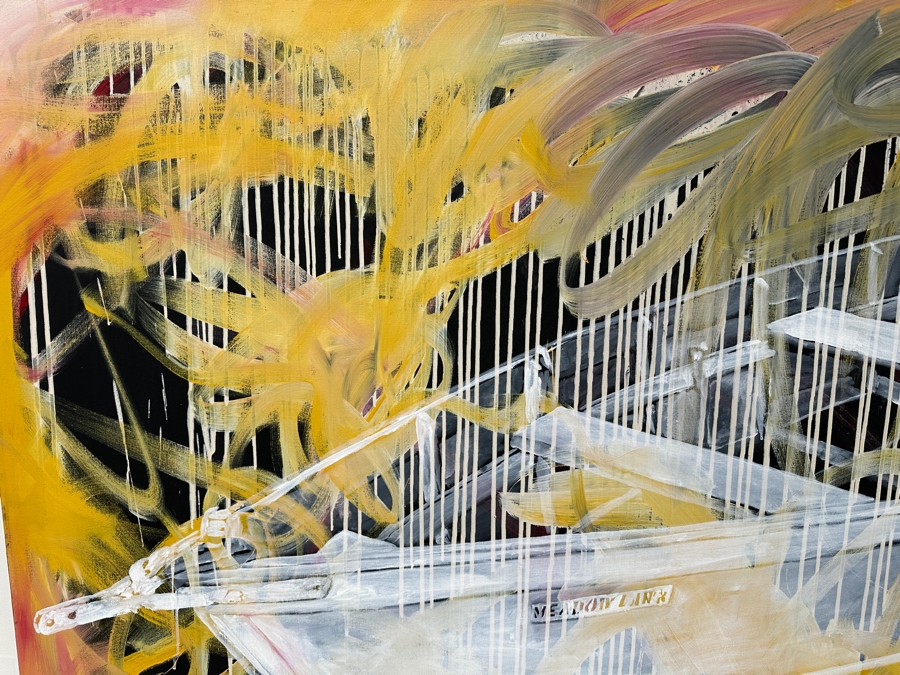 Gerrit Greve (1948-2024, Cardiff by the Sea, CA) Original Acrylic Painting On Canvas Untitled Signed Lower Right And Verso Dated 1994 72' X 45' Estimate $3,200 - $4,000 [Photo 3]