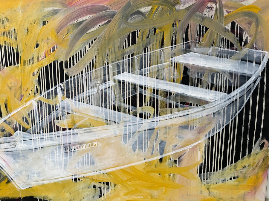 Gerrit Greve (1948-2024, Cardiff by the Sea, CA) Original Acrylic Painting On Canvas Untitled Signed Lower Right And Verso Dated 1994 72' X 45' Estimate $3,200 - $4,000 [Photo 4]