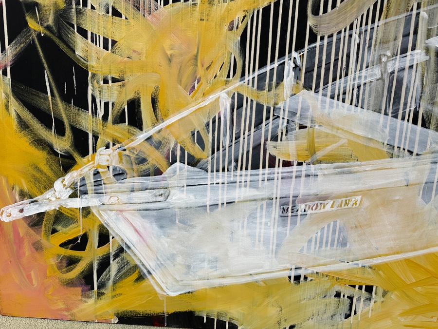 Gerrit Greve (1948-2024, Cardiff by the Sea, CA) Original Acrylic Painting On Canvas Untitled Signed Lower Right And Verso Dated 1994 72' X 45' Estimate $3,200 - $4,000 [Photo 2]