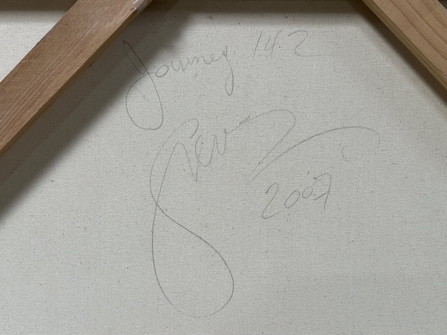 Gerrit Greve (1948-2024, Cardiff by the Sea, CA) Original Acrylic Painting On Canvas Titled 'Journey 142' Signed Verso Dated 2007 48' X 72' Estimate $3,500 - $4,300 [Photo 7]