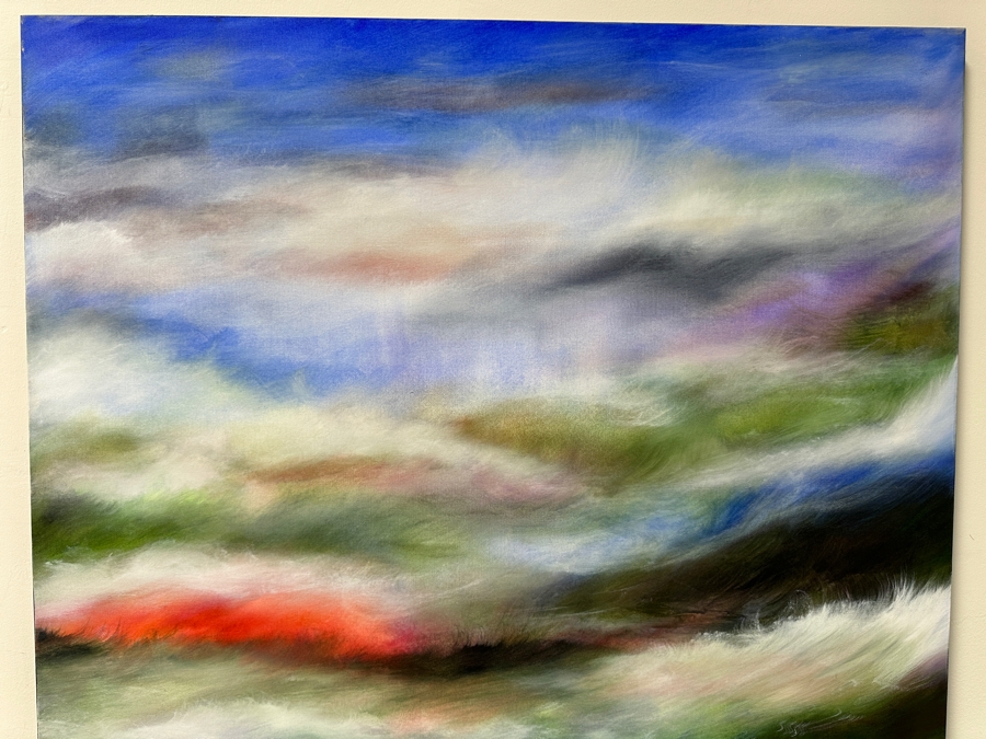Gerrit Greve (1948-2024, Cardiff by the Sea, CA) Original Acrylic Painting On Canvas Titled 'Santa Ana Seas #3' Signed Verso Dated 2003 48' X 72' Estimate $3,500 - $4,300 [Photo 4]