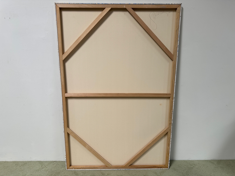 Gerrit Greve (1948-2024, Cardiff by the Sea, CA) Original Acrylic Mixed-Media Sand Painting On Canvas Untitled Signed Verso 48' X 72' Estimate $3,500 - $4,300 [Photo 7]