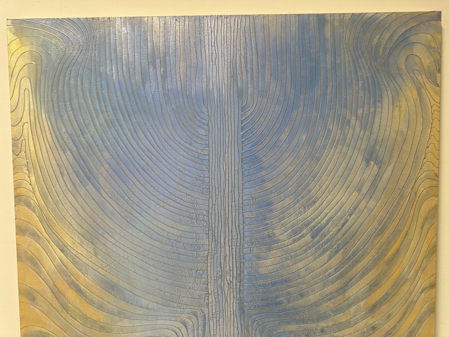 Gerrit Greve (1948-2024, Cardiff by the Sea, CA) Original Acrylic Mixed-Media Sand Painting On Canvas Untitled Signed Verso 48' X 72' Estimate $3,500 - $4,300 [Photo 4]