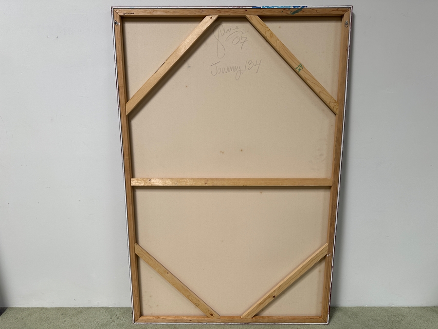 Gerrit Greve (1948-2024, Cardiff by the Sea, CA) Original Acrylic Painting On Canvas Titled 'Journey 134' Signed Verso Dated 2007 48' X 72' Estimate $3,500 - $4,300 [Photo 7]