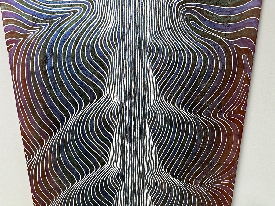 Gerrit Greve (1948-2024, Cardiff by the Sea, CA) Original Acrylic Painting On Canvas Titled 'Journey 134' Signed Verso Dated 2007 48' X 72' Estimate $3,500 - $4,300 [Photo 3]