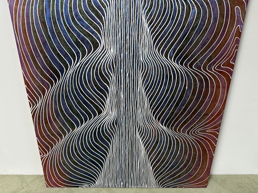 Gerrit Greve (1948-2024, Cardiff by the Sea, CA) Original Acrylic Painting On Canvas Titled 'Journey 134' Signed Verso Dated 2007 48' X 72' Estimate $3,500 - $4,300 [Photo 4]