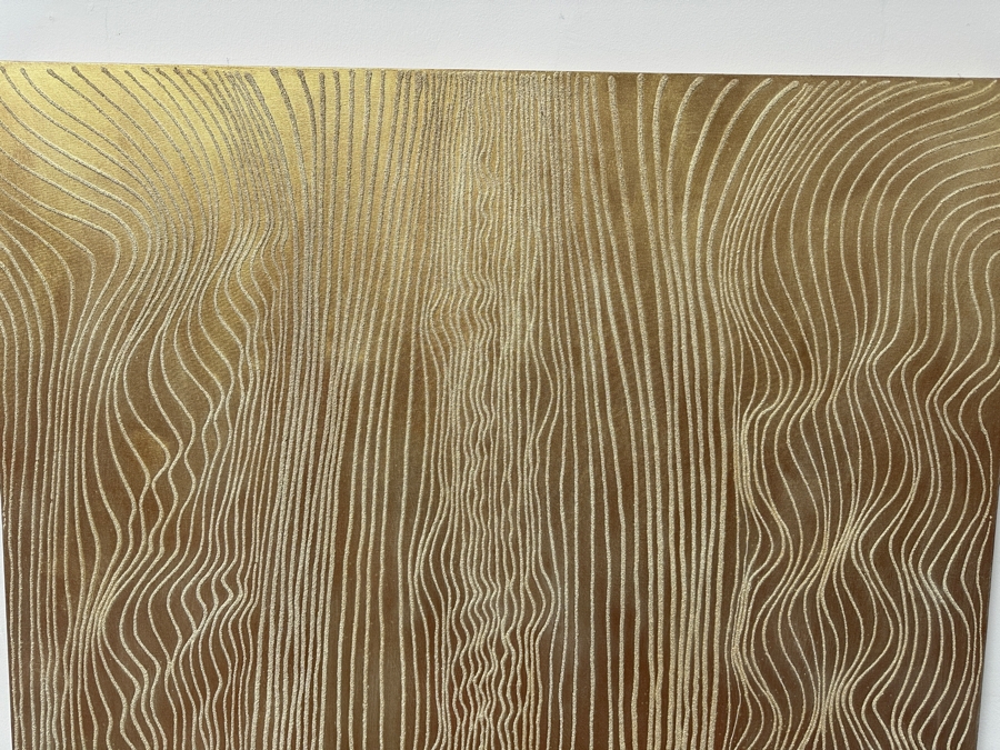 Gerrit Greve (1948-2024, Cardiff by the Sea, CA) Original Acrylic Mixed-Media Sand Painting On Canvas Titled 'Dreaming 97 - River Delta' Signed Verso Dated 2006 48' X 72' Estimate $3,500 - $4,300 [Photo 4]