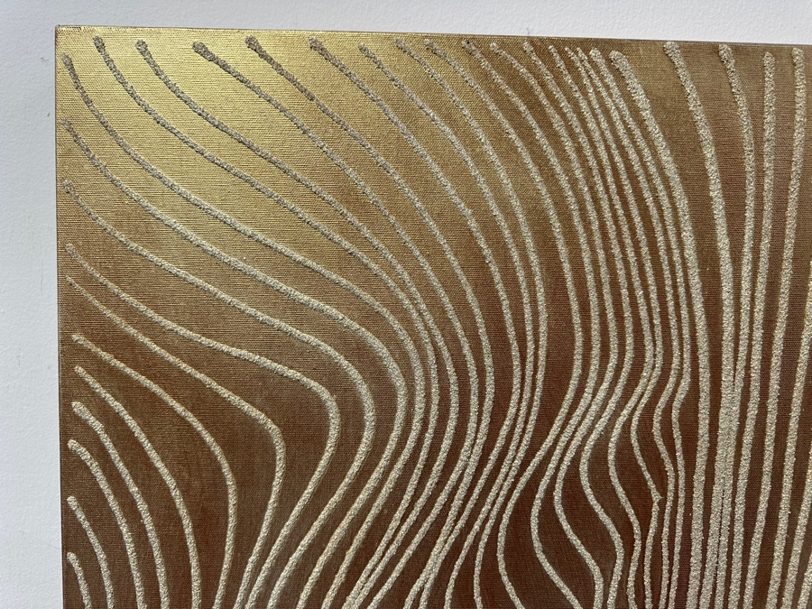 Gerrit Greve (1948-2024, Cardiff by the Sea, CA) Original Acrylic Mixed-Media Sand Painting On Canvas Titled 'Dreaming 97 - River Delta' Signed Verso Dated 2006 48' X 72' Estimate $3,500 - $4,300 [Photo 5]