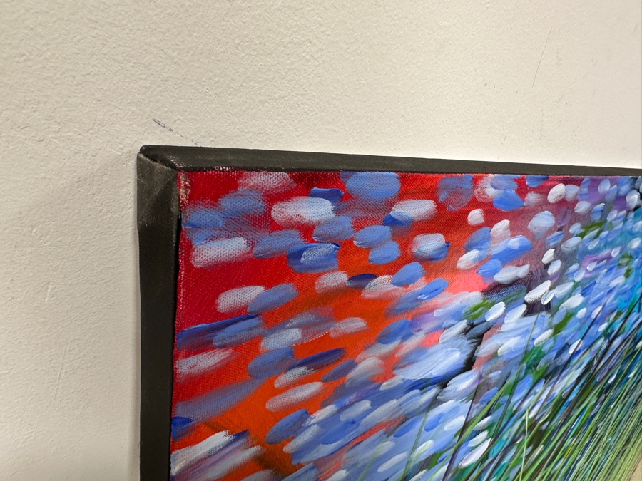 Gerrit Greve (1948-2024, Cardiff by the Sea, CA) Original Acrylic Painting On Canvas Titled 'Winter Reeds 4' Signed Verso Dated 2015 72' X 48' Estimate $3,500 - $4,300 [Photo 5]