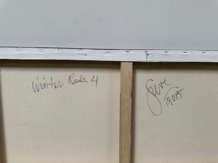Gerrit Greve (1948-2024, Cardiff by the Sea, CA) Original Acrylic Painting On Canvas Titled 'Winter Reeds 4' Signed Verso Dated 2015 72' X 48' Estimate $3,500 - $4,300 [Photo 7]