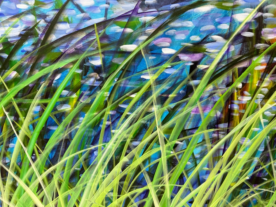 Gerrit Greve (1948-2024, Cardiff by the Sea, CA) Original Acrylic Painting On Canvas Titled 'Winter Reeds 4' Signed Verso Dated 2015 72' X 48' Estimate $3,500 - $4,300 [Photo 3]