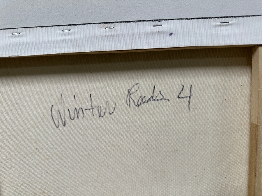 Gerrit Greve (1948-2024, Cardiff by the Sea, CA) Original Acrylic Painting On Canvas Titled 'Winter Reeds 4' Signed Verso Dated 2015 72' X 48' Estimate $3,500 - $4,300 [Photo 9]