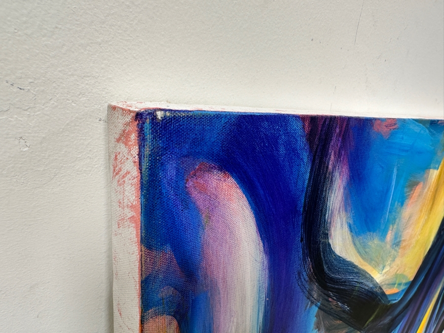 Gerrit Greve (1948-2024, Cardiff by the Sea, CA) Original Acrylic Abstract Painting On Canvas Untitled Signed Verso Dated 2014 72' X 48' Estimate $3,500 - $4,300 [Photo 5]