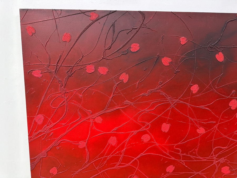 Gerrit Greve (1948-2024, Cardiff by the Sea, CA) Original Acrylic Mixed-Media Sand Painting On Canvas Titled 'Perfect 36' Signed Verso Dated 2000 48' X 48' Estimate $2,300 - $2,900 [Photo 2]