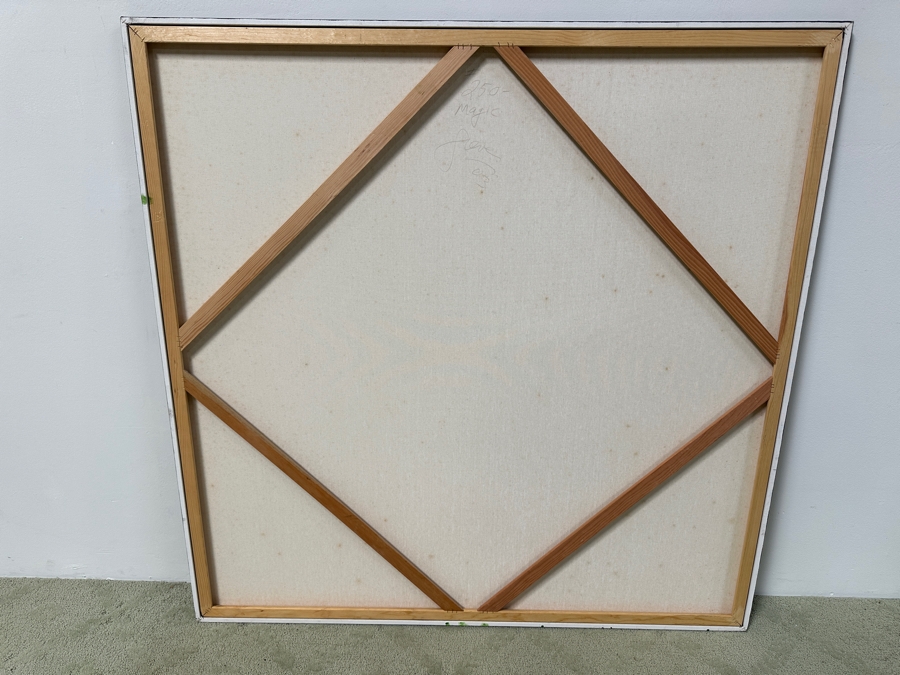 Gerrit Greve (1948-2024, Cardiff by the Sea, CA) Original Acrylic Painting On Canvas Abstract Color Field In Manner Of Mark Rothko Signed Verso Dated 2003 48' X 48' Estimate $2,300 - $2,900 [Photo 6]