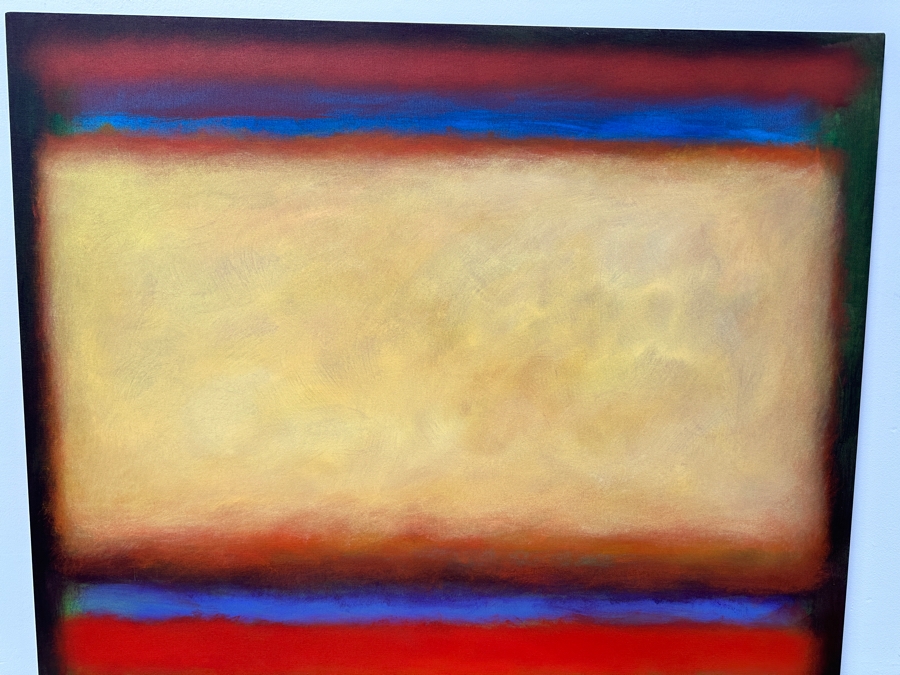 Gerrit Greve (1948-2024, Cardiff by the Sea, CA) Original Acrylic Painting On Canvas Abstract Color Field In Manner Of Mark Rothko Signed Verso Dated 2003 48' X 48' Estimate $2,300 - $2,900 [Photo 3]