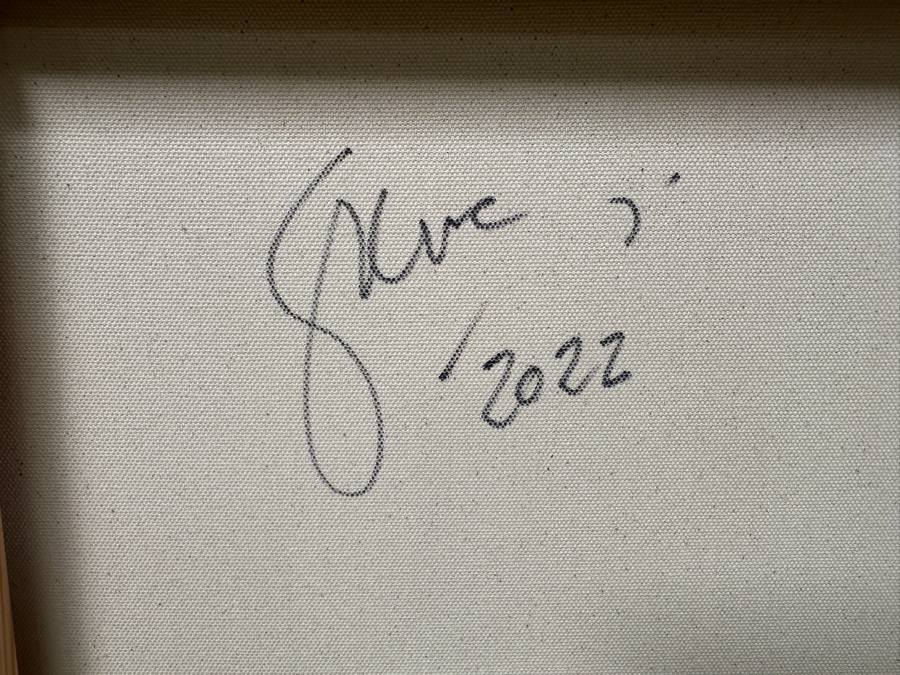 Gerrit Greve (1948-2024, Cardiff by the Sea, CA) Original Acrylic Abstract Painting On Canvas Untitled Signed Verso Dated 2022 48' X 48' Estimate $2,300 - $2,900 [Photo 6]