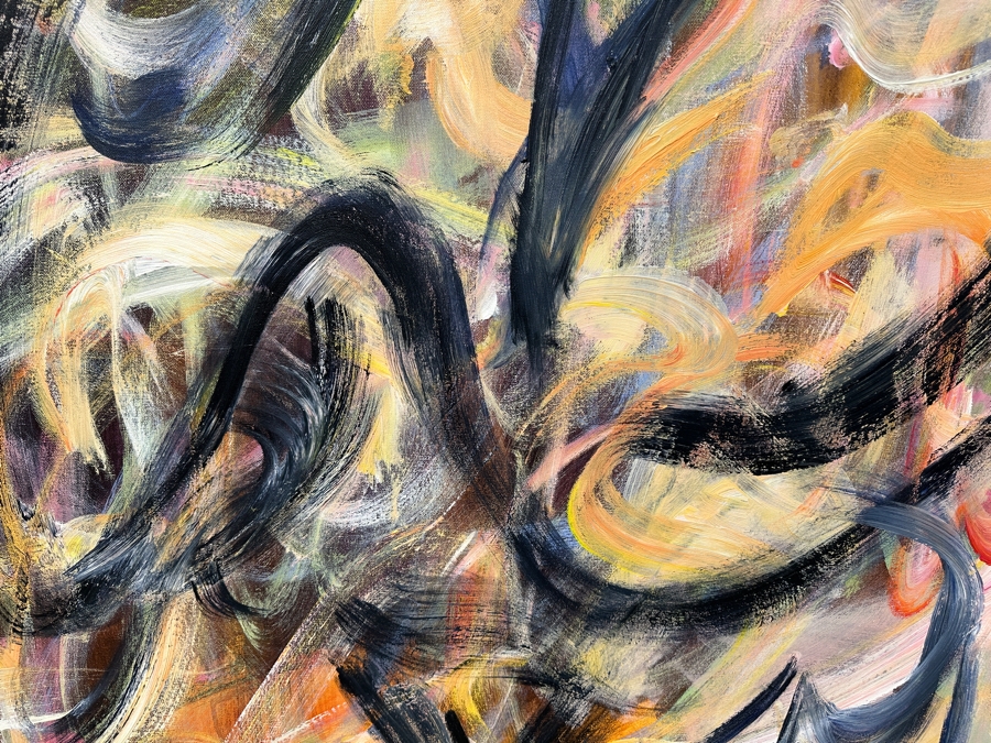 Gerrit Greve (1948-2024, Cardiff by the Sea, CA) Original Acrylic Abstract Painting On Canvas Untitled Signed Verso Dated 2022 48' X 48' Estimate $2,300 - $2,900 [Photo 3]