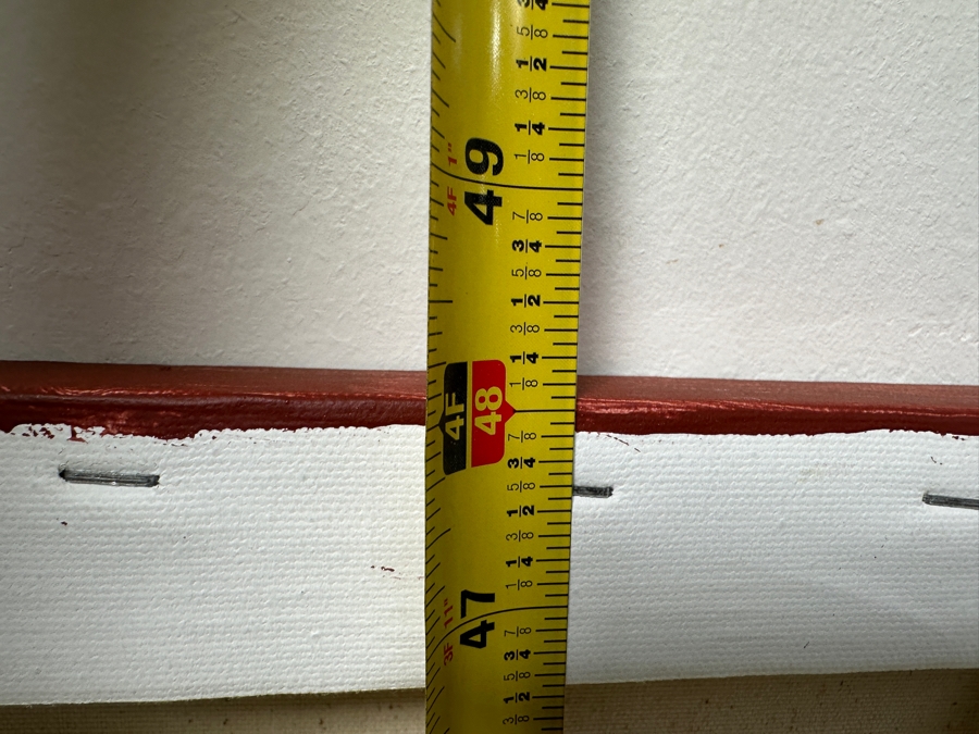 Gerrit Greve (1948-2024, Cardiff by the Sea, CA) Original Acrylic Pointillism Painting On Canvas Titled 'Voyage 8' Signed Verso Dated 2008 48' X 48' Estimate $2,300 - $2,900 [Photo 9]