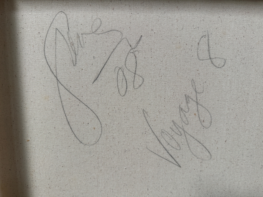 Gerrit Greve (1948-2024, Cardiff by the Sea, CA) Original Acrylic Pointillism Painting On Canvas Titled 'Voyage 8' Signed Verso Dated 2008 48' X 48' Estimate $2,300 - $2,900 [Photo 7]