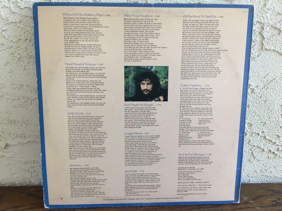 Cat Stevens ‎- Tea For The Tillerman - A&M Records ‎- SP-4280 [Photo 2]