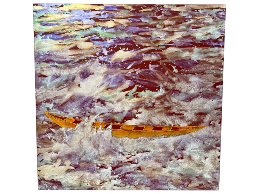 Gerrit Greve (1948-2024, Cardiff by the Sea, CA) Original Acrylic Painting On Canvas Untitled Signed Verso Dated 2008 48' X 48' Estimate $2,300 - $2,900