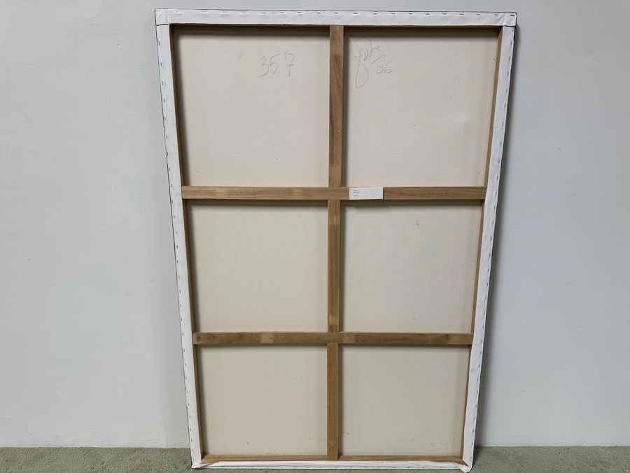 Gerrit Greve (1948-2024, Cardiff by the Sea, CA) Original Acrylic Painting On Canvas Abstract Color Field In Manner Of Mark Rothko Titled '#357' Signed Verso Dated 2006 40' X 60' Estimate $2,400 - $3,000 Retails $6,900 [Photo 6]