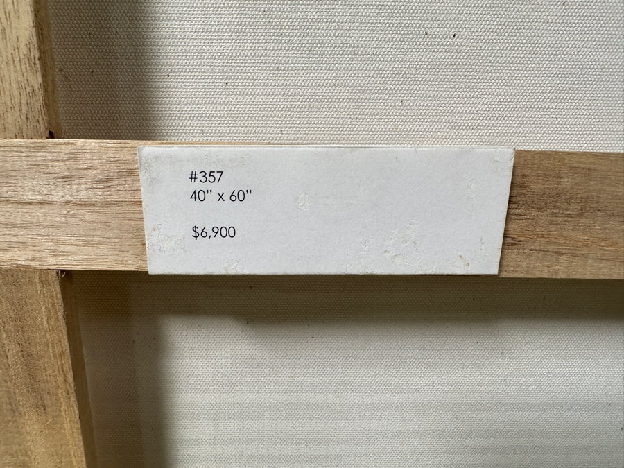 Gerrit Greve (1948-2024, Cardiff by the Sea, CA) Original Acrylic Painting On Canvas Abstract Color Field In Manner Of Mark Rothko Titled '#357' Signed Verso Dated 2006 40' X 60' Estimate $2,400 - $3,000 Retails $6,900 [Photo 2]