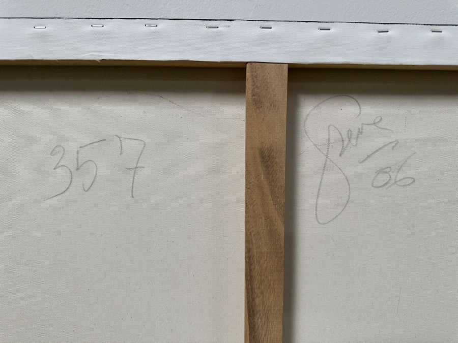 Gerrit Greve (1948-2024, Cardiff by the Sea, CA) Original Acrylic Painting On Canvas Abstract Color Field In Manner Of Mark Rothko Titled '#357' Signed Verso Dated 2006 40' X 60' Estimate $2,400 - $3,000 Retails $6,900 [Photo 7]