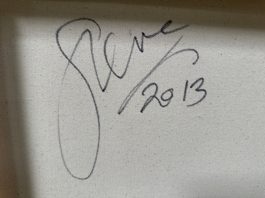 Gerrit Greve (1948-2024, Cardiff by the Sea, CA) Original Acrylic Painting On Canvas Raging Ocean Waves Signed Verso Dated 2013 72' X 48' Estimate $3,500 - $4,300 Retails $6,900 [Photo 7]