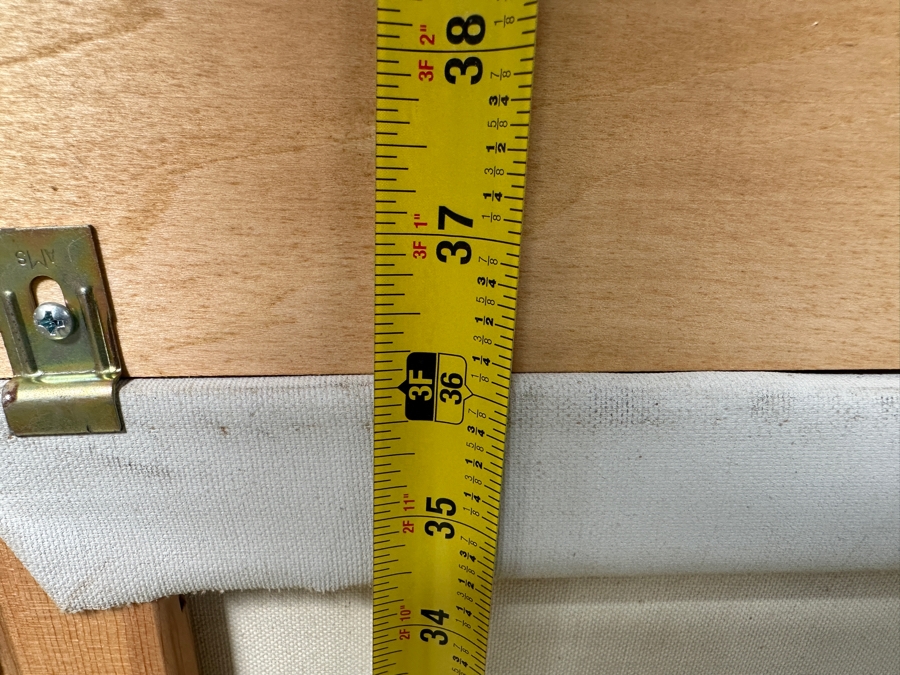 Gerrit Greve (1948-2024, Cardiff by the Sea, CA) Original Acrylic Painting On Canvas Titled 'No More Conversation' With Custom Matching Frame Signed Verso Dated 1994 40' X 36' Framed 46.5 X 42.5 Estimate $2,000 - $2,300 [Photo 14]