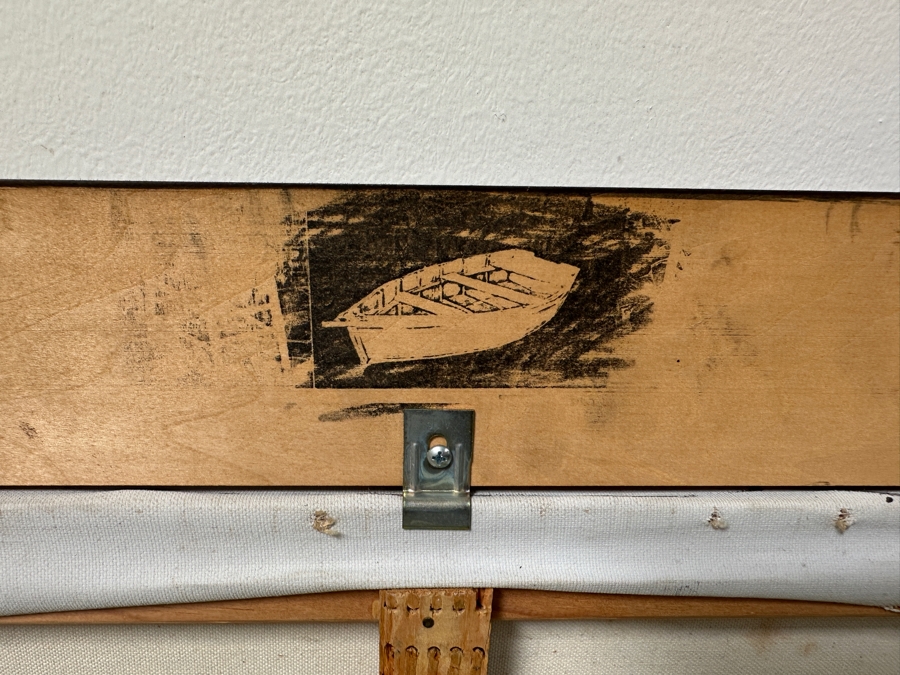 Gerrit Greve (1948-2024, Cardiff by the Sea, CA) Original Acrylic Painting On Canvas Titled 'No More Conversation' With Custom Matching Frame Signed Verso Dated 1994 40' X 36' Framed 46.5 X 42.5 Estimate $2,000 - $2,300 [Photo 9]