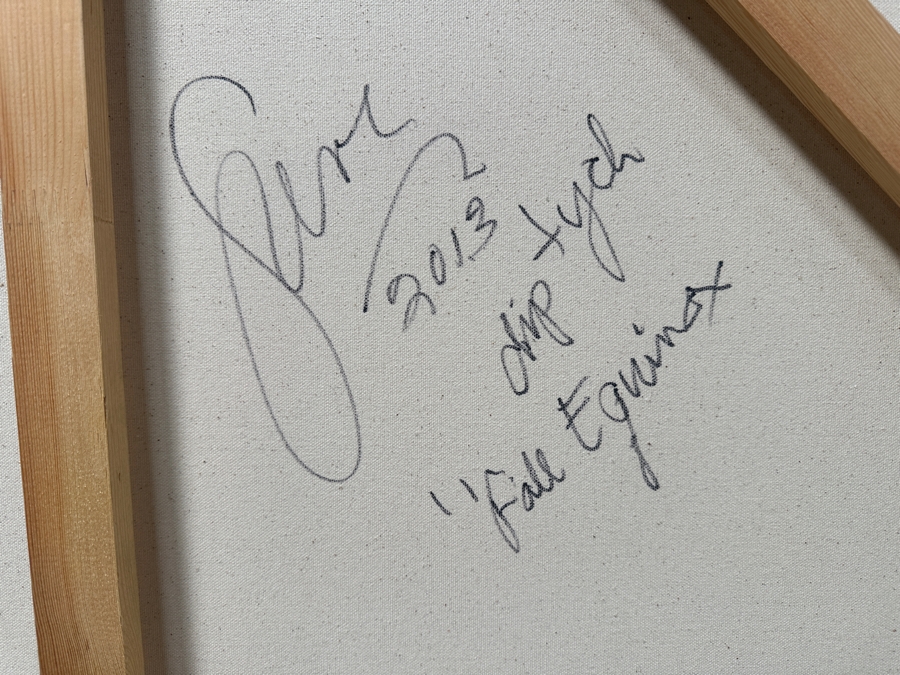 Gerrit Greve (1948-2024, Cardiff by the Sea, CA) Original Acrylic Diptych Painting On Canvas Titled 'Fall Equinox' Signed Lower Right And Verso Dated 2013 132' X 48' Estimate $6,300 - $7,900 [Photo 8]