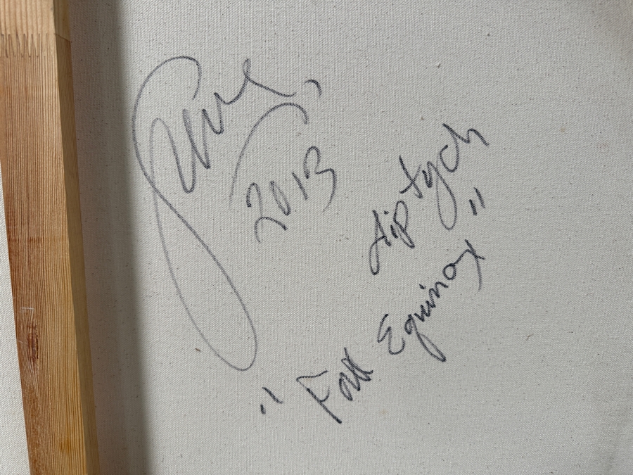 Gerrit Greve (1948-2024, Cardiff by the Sea, CA) Original Acrylic Diptych Painting On Canvas Titled 'Fall Equinox' Signed Lower Right And Verso Dated 2013 132' X 48' Estimate $6,300 - $7,900 [Photo 9]