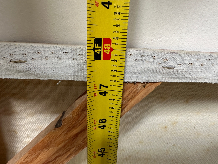 Gerrit Greve (1948-2024, Cardiff by the Sea, CA) Original Acrylic Painting On Canvas Of A Pink Rose Signed Lower Right Dated 1994 36' X 48' Estimate $1,700 - $2,200 [Photo 8]