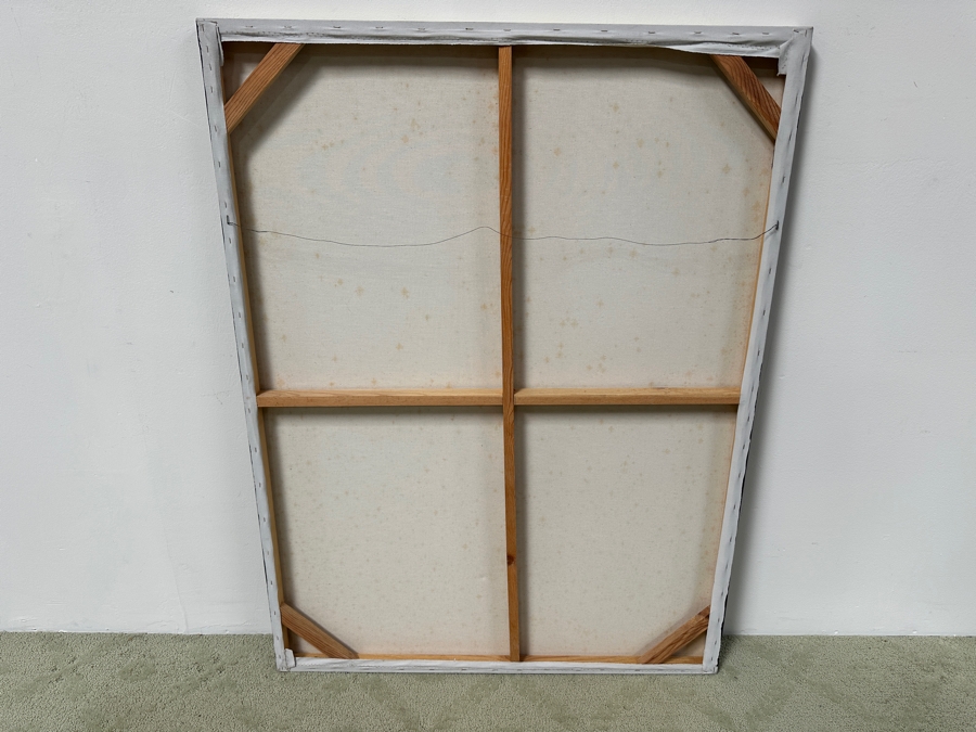 Gerrit Greve (1948-2024, Cardiff by the Sea, CA) Original Acrylic Painting On Canvas Of A Yellow Rose Signed Lower Left Dated 1994 36' X 48' Estimate $1,700 - $2,200 [Photo 6]