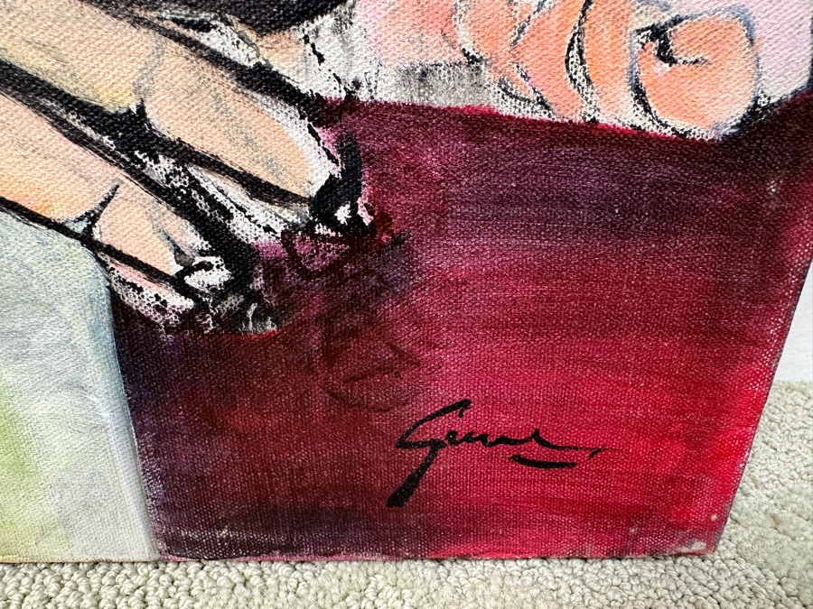 Gerrit Greve (1948-2024, Cardiff by the Sea, CA) Original Acrylic Painting On Canvas Titled 'The Witness' Signed Lower Right 48' X 36' Estimate $1,700 - $2,200 [Photo 8]