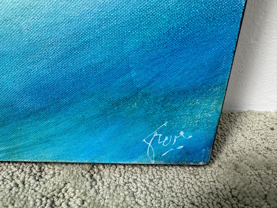 Gerrit Greve (1948-2024, Cardiff by the Sea, CA) Original Acrylic Painting On Canvas Titled 'Early Easter Waters' Signed Lower Right And Verso Dated 2019 48' X 24' Estimate $1,200 - $1,400 [Photo 4]