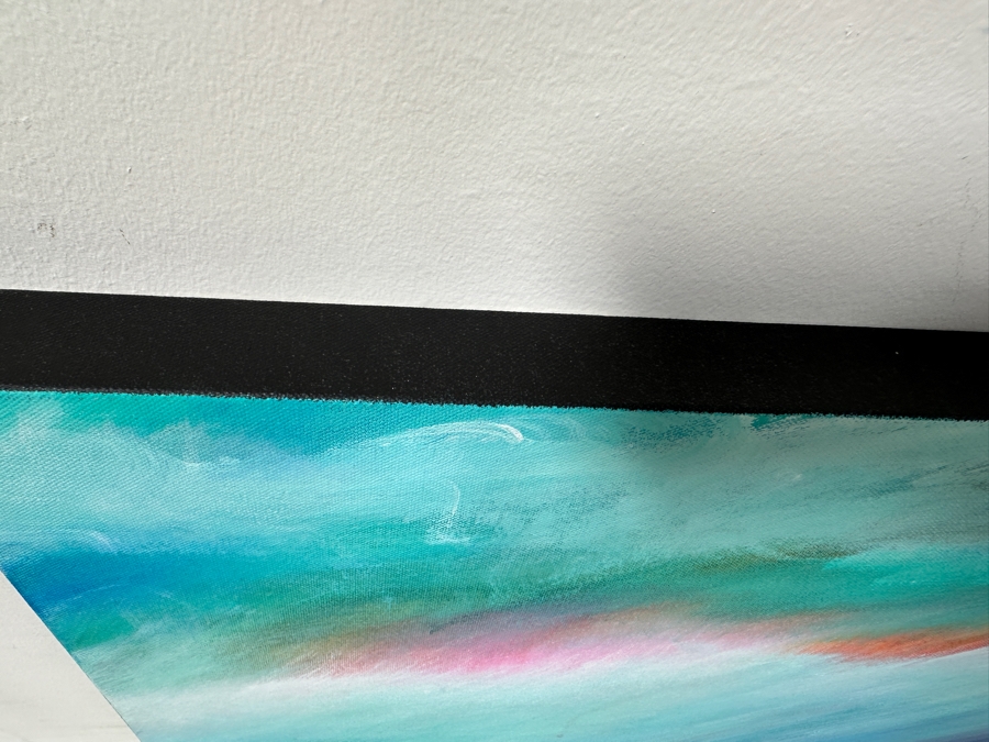 Gerrit Greve (1948-2024, Cardiff by the Sea, CA) Original Acrylic Painting On Canvas Titled 'Early Easter Waters' Signed Lower Right And Verso Dated 2019 48' X 24' Estimate $1,200 - $1,400 [Photo 5]