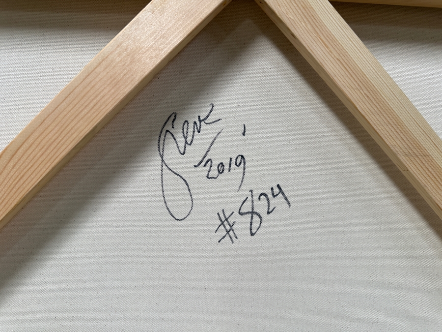 Gerrit Greve (1948-2024, Cardiff by the Sea, CA) Original Acrylic Painting On Canvas Abstract Color Field In Manner Of Mark Rothko Titled '#824' Signed Verso Dated 2019 36' X 36' Estimate $1,300 - $1,600 [Photo 6]