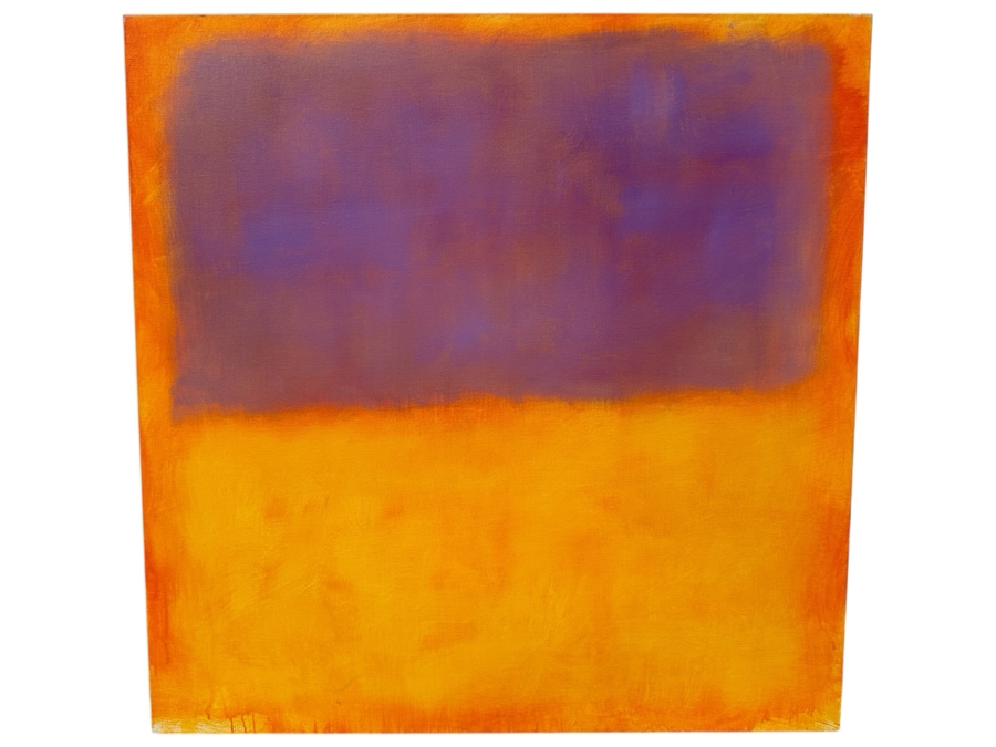 Gerrit Greve (1948-2024, Cardiff by the Sea, CA) Original Acrylic Painting On Canvas Abstract Color Field In Manner Of Mark Rothko Titled '#824' Signed Verso Dated 2019 36' X 36' Estimate $1,300 - $1,600