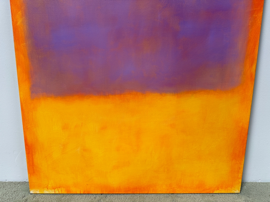 Gerrit Greve (1948-2024, Cardiff by the Sea, CA) Original Acrylic Painting On Canvas Abstract Color Field In Manner Of Mark Rothko Titled '#824' Signed Verso Dated 2019 36' X 36' Estimate $1,300 - $1,600 [Photo 3]